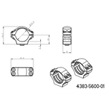 1 inch scope rings [25,4mm] | two-piece Picatinny QD Ergo base