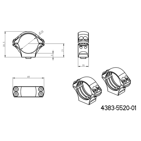 30mm scope rings | long Picatinny QD Ergo base