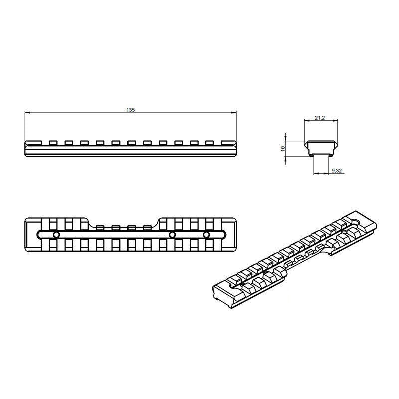 Brno ZKM 452 picatinny rail [11mm dovetail]