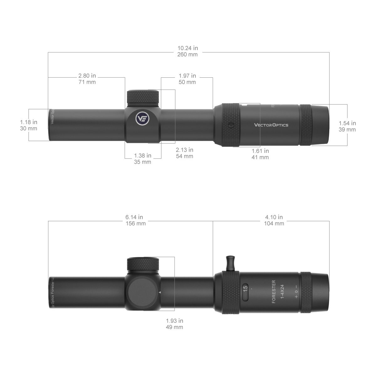 Vector Optics Forester 1-4x24SFP rifle scope