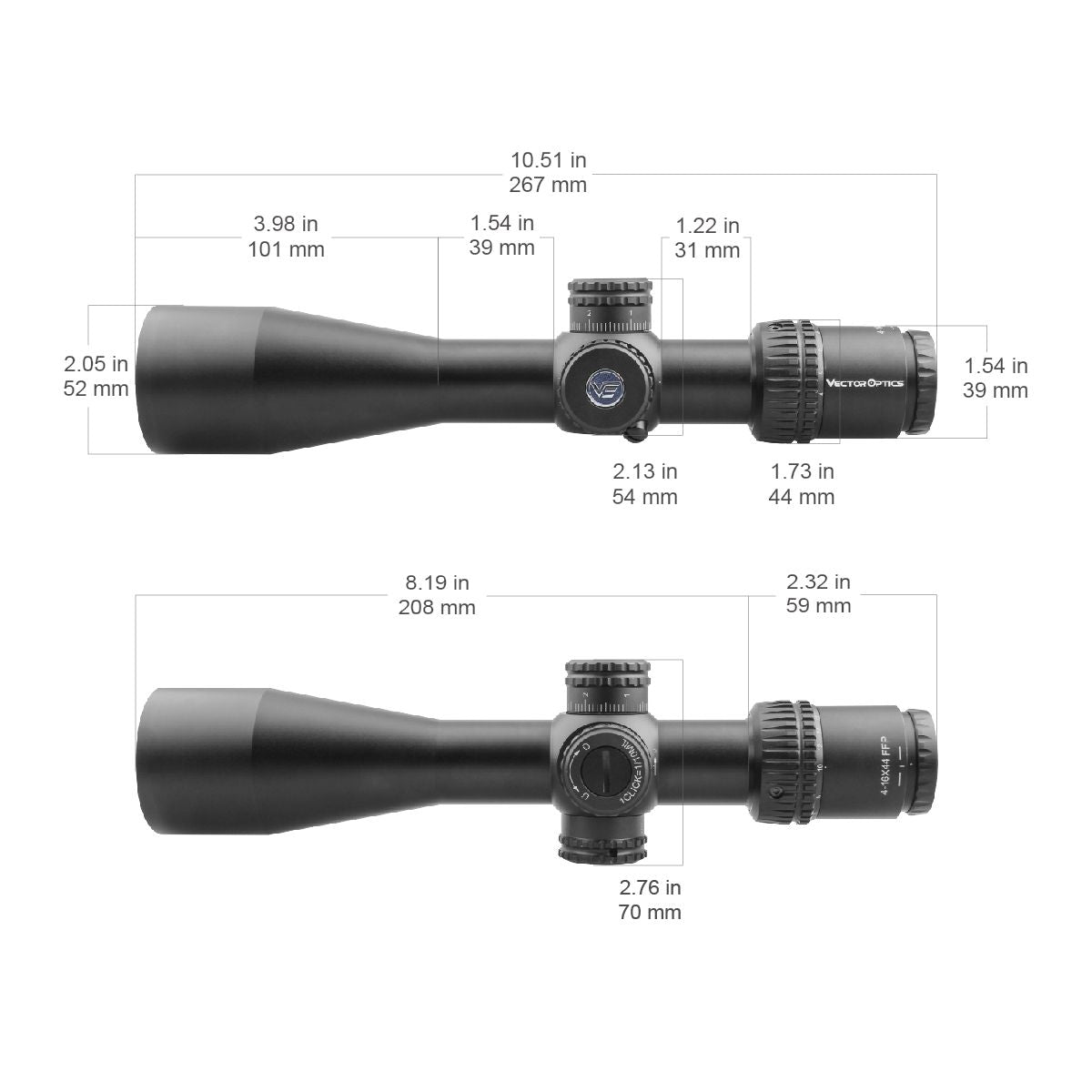 Vector Optics Veyron 4-16x44 FFP rifle scope